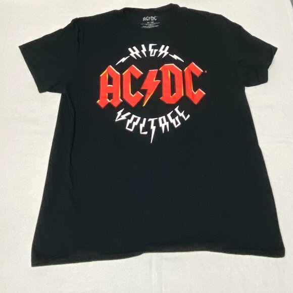AC/DC High Voltage Graphic Band Tee Shirt Black Short Sleeve Rock Concert Top XL - Picture 8 of 11